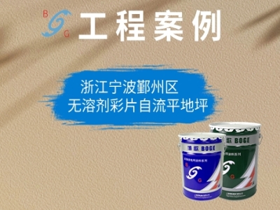 浙江宁波鄞州区无溶剂彩片自流平地坪